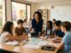 Estudiantes en una clase de secundaria británica en Barcelona